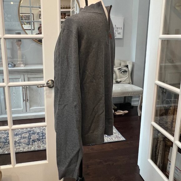 Vineyard Vines 1/4 Zip Sweater Sullivans Grey Boys XL (18) NWT - Picture 4 of 6